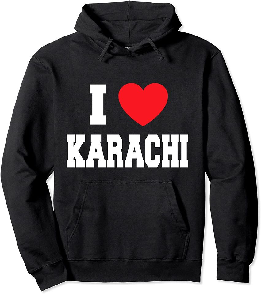 I Love Karachi Pullover Hoodie