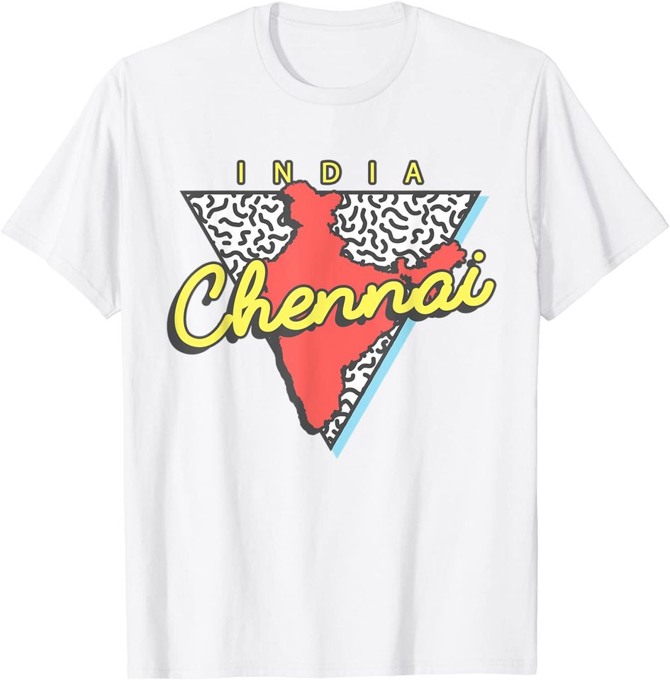 Chennai India Souvenirs Vintage Retro Triangle T Shirt