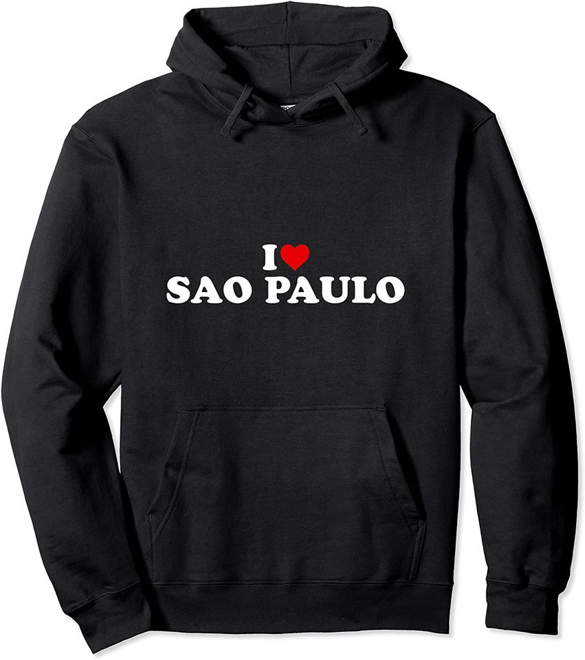 I Love Sao Paulo Heart Pullover Hoodie