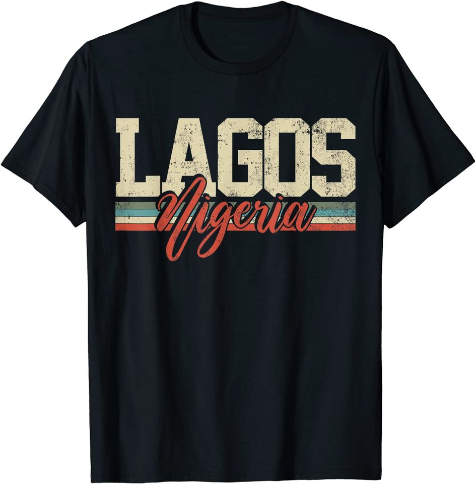 Lagos Nigeria Travel Souvenir Retro T-Shirt
