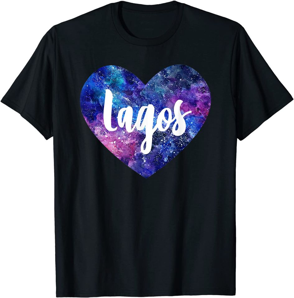 I Love Lagos Space Galaxy T-Shirt