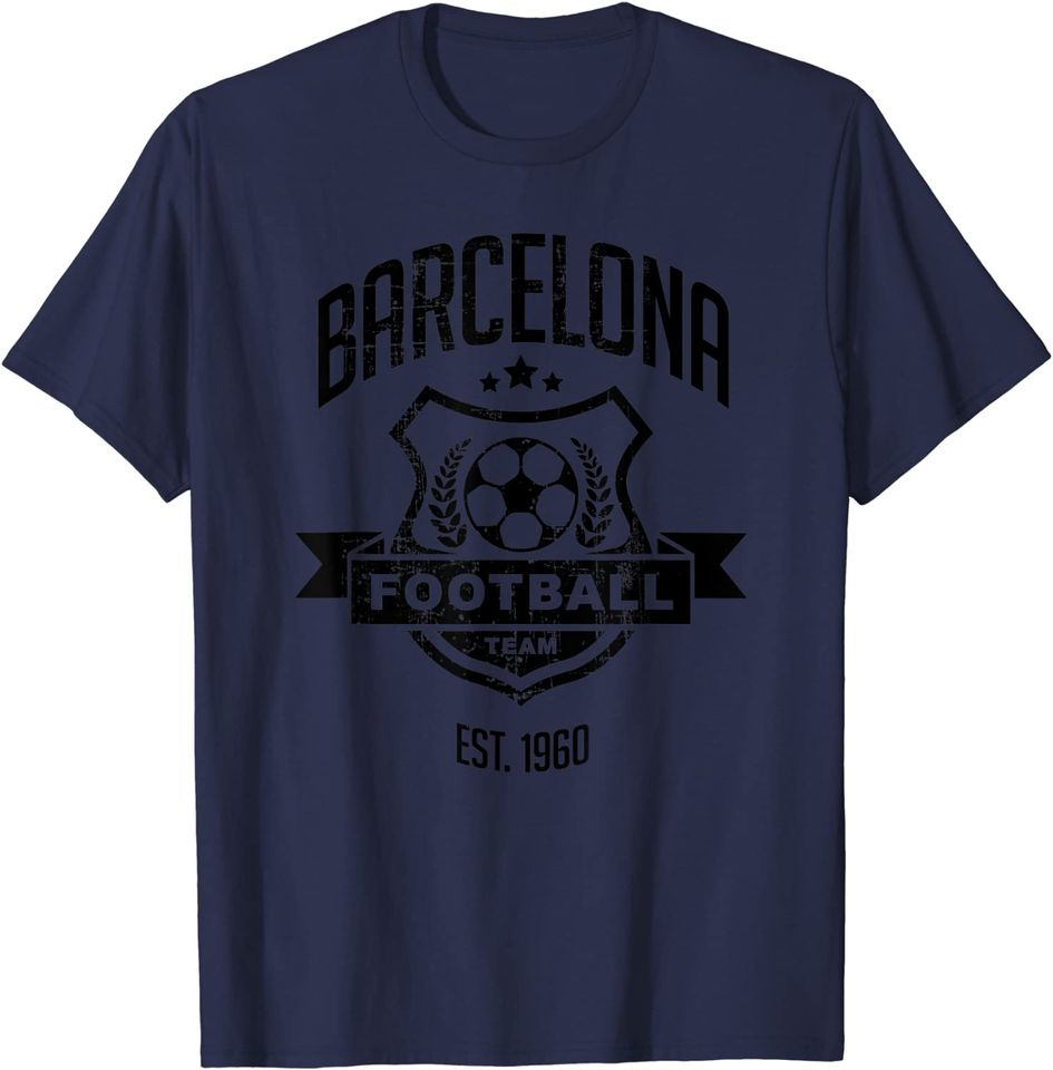 Grunge Spain Barcelona Gameday Sport Soccer Fan Gift T-Shirt