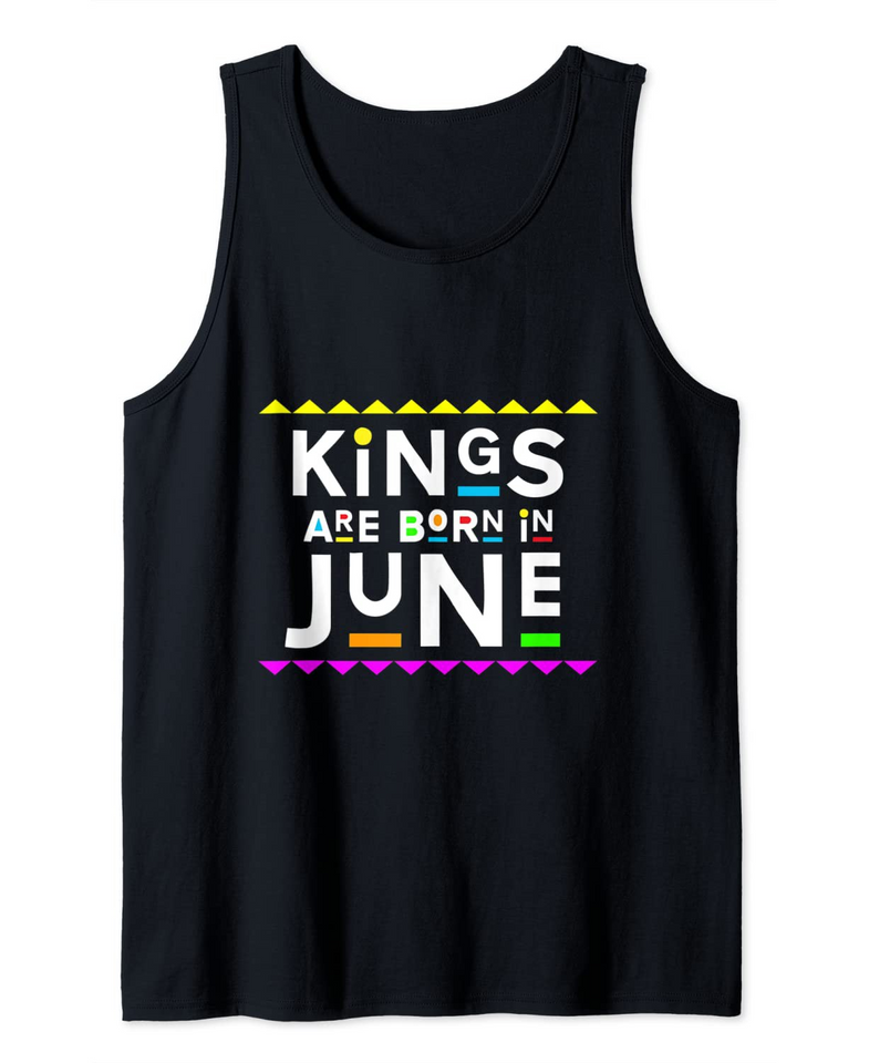 Kings Are Born in June Retro 90s Style Tank Top