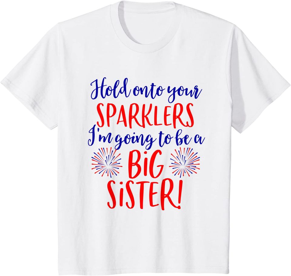 Big Sister Sparkler Pregnancy Announcement Shirt