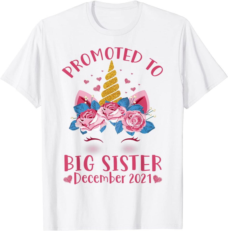 Promoted To Big Sisters December 2021 Announcements T-Shirt