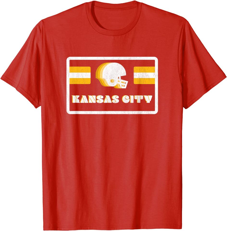 Retro 70s Old School Kansas City Football T Shirt