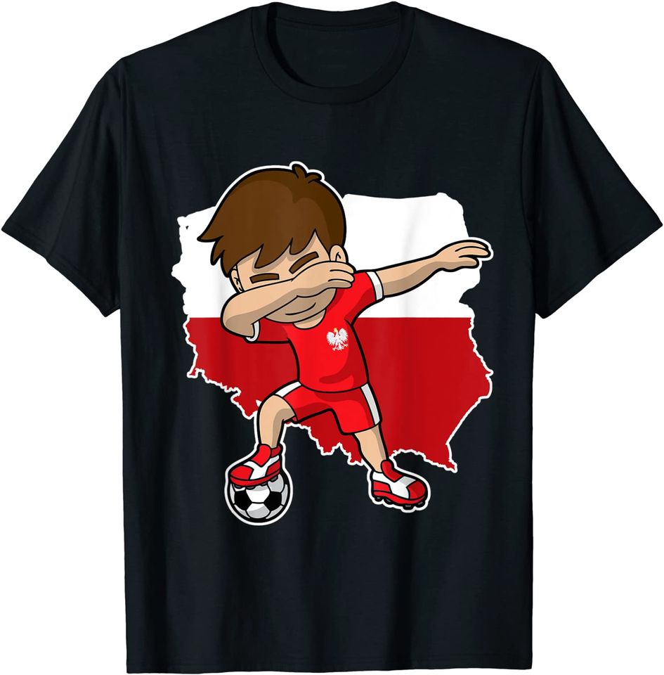 Dabbing Soccer Boy Poland T Shirt