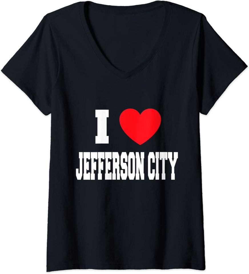 I Love Jefferson City V-Neck T-Shirt