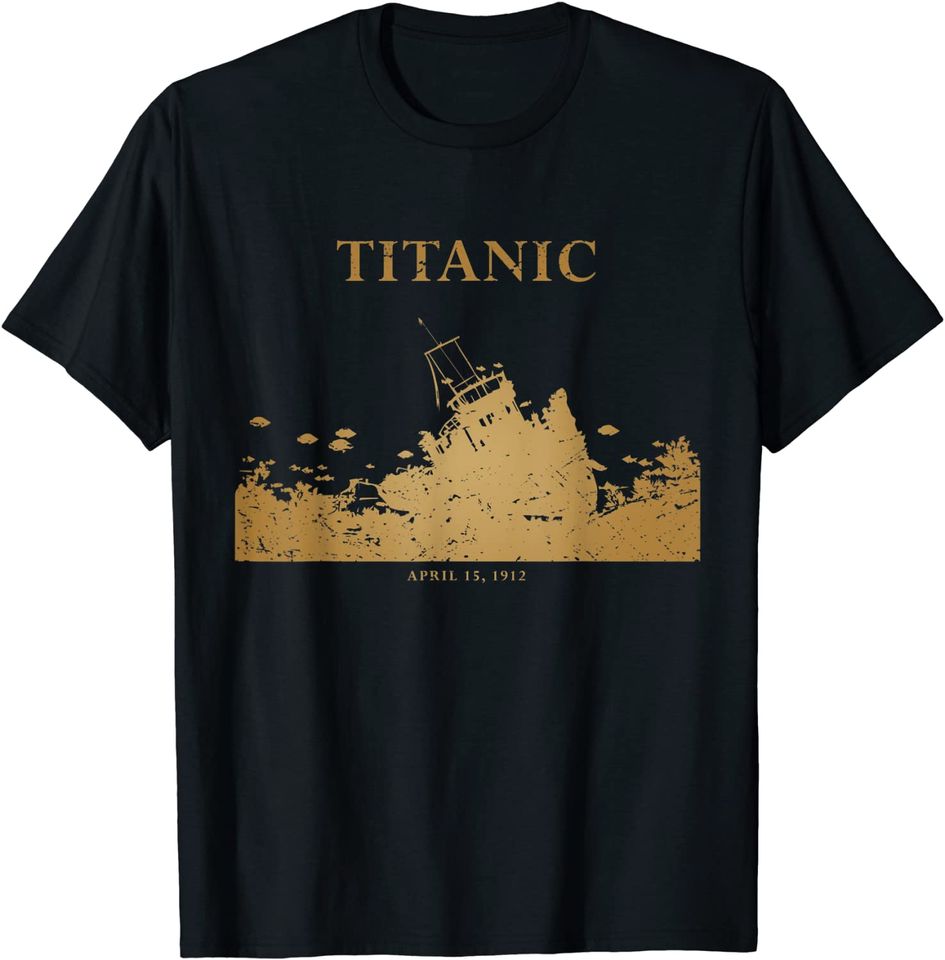 Vintage Titanic 1912 Cruise Under the Sea 90's Retro Funny T-Shirt