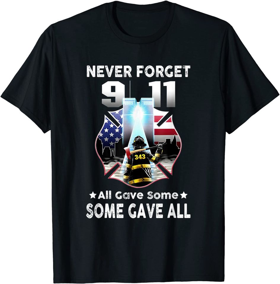 Never Forget 9-11-2001 20th Anniversary T-Shirt