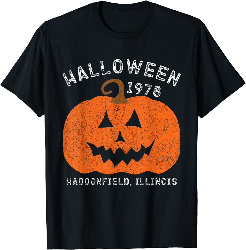 Halloween 1978 Holiday Spooky Scary Pumpkin Haddonfield T Shirt