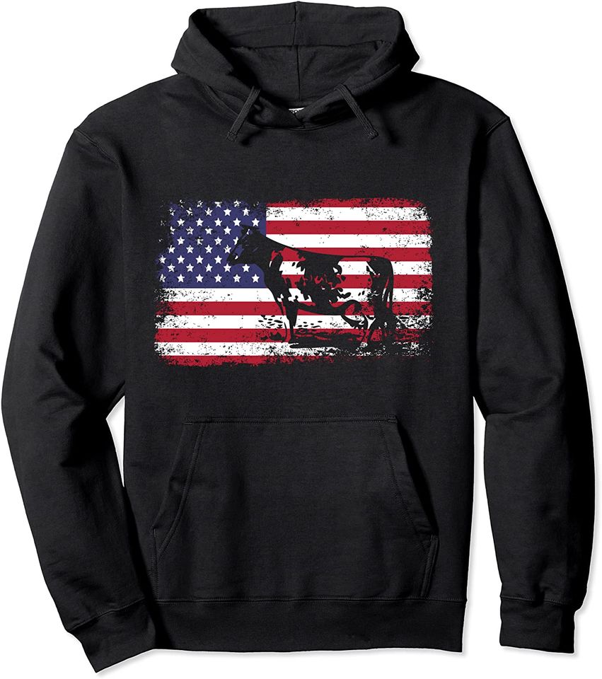 4th of july cow hoodie - patriotic cow hoodie