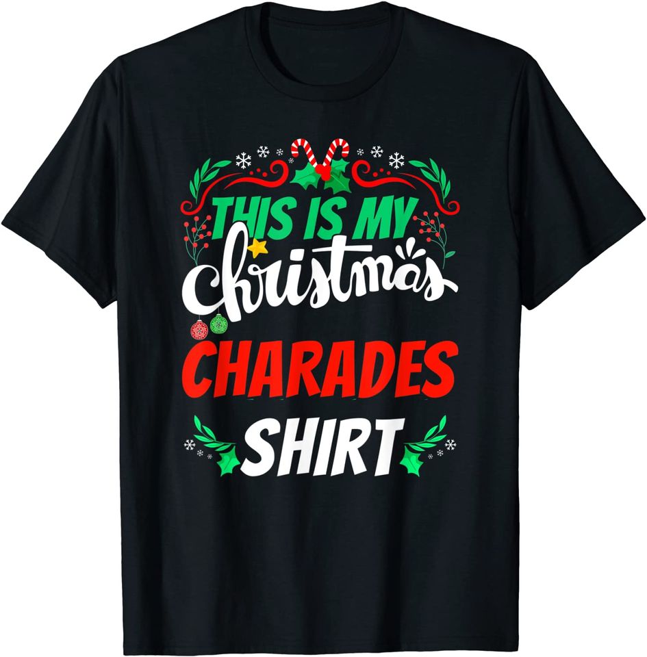Christmas Charades Novelty Festive Design T Shirt