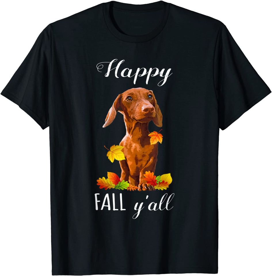Funny Fall Yall Dachshund T-Shirt