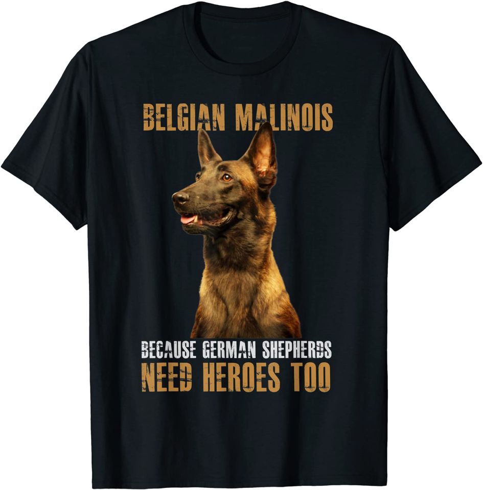 Belgian Malinois American Flag T Shirt