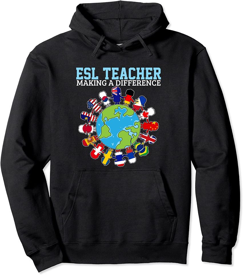 ESL Teachers Making A Difference For Virtual Teacher Tutor Pullover Hoodie