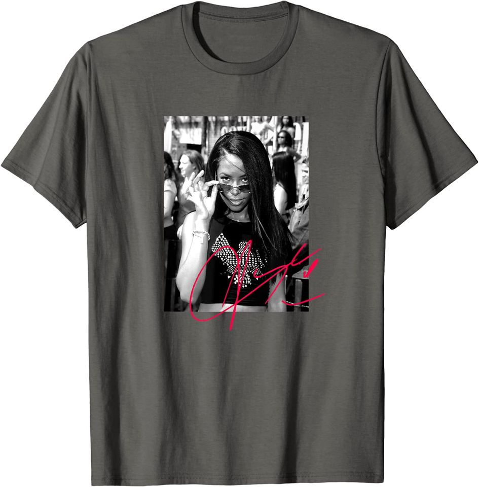 Aaliyah Signature and Quote T-Shirt