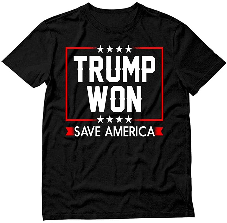 Trump Won Save America Election Political Cotton Short Sleeve T-Shirt
