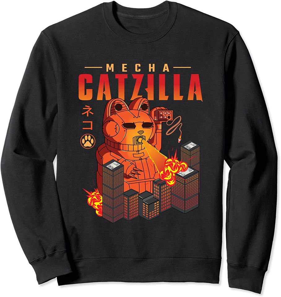 Mecha Catzilla Robot Tshirt Sweatshirt