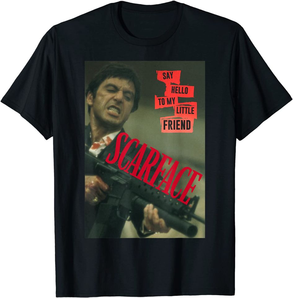 Scarface Say Hello To My Little Friend Photo T-Shirt