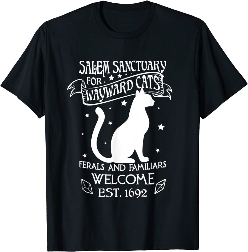 Witch Salem Sanctuary For Wayward Black Cats 1692 T-Shirt
