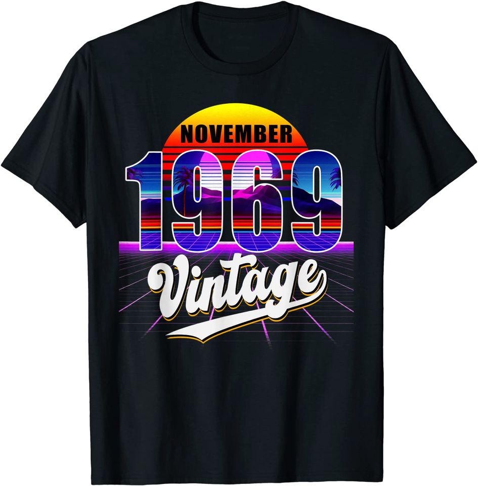 November 1969 Retro 52nd Birthday Style T-Shirt