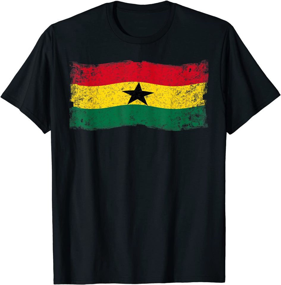 Ghana Ghanaian Vintage National Flag Retro TShirt