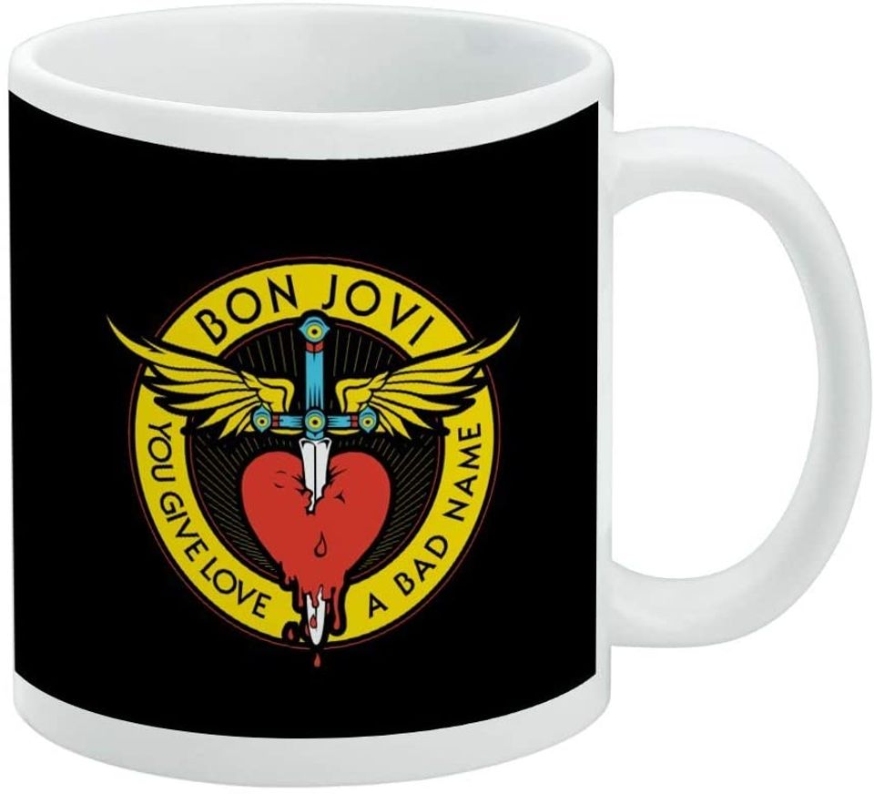 Bon Jovi You Give Love a Bad Name White Mug