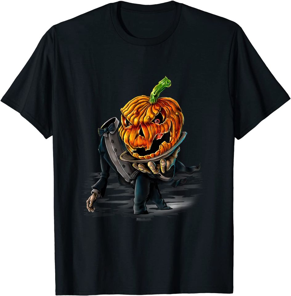 Halloween T-shirt Headless Horseman / Headless Waiter T-Shirt