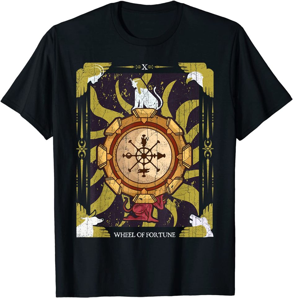 Tarot Card Wheel of Fortune Major Arcana Design Gift T-Shirt