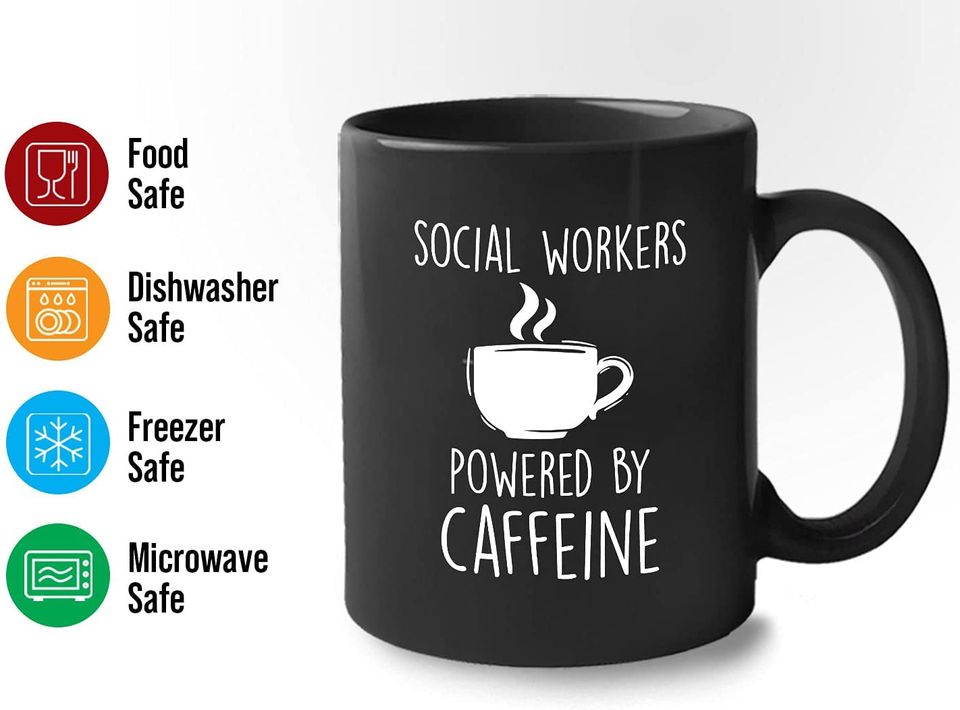 Social Worker Powered By Caffeine Coffee Vintage Mug