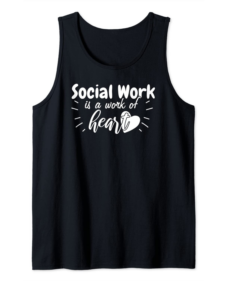 Social work is a work of heart Retro Tank Top
