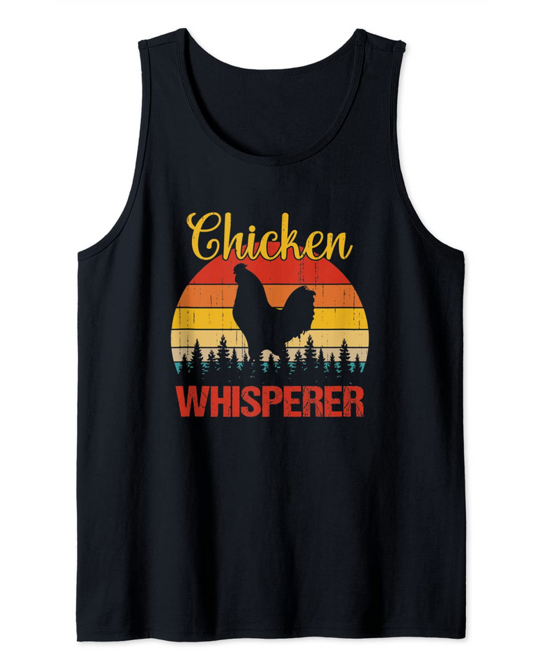 Chicken Whisperer Funny Vintage Chicken Lover Farmer Tank Top