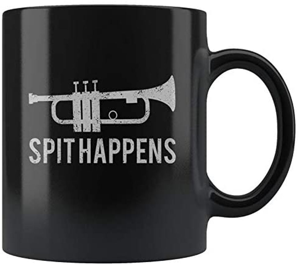 Trumpet Spit Happens Coffee Mug