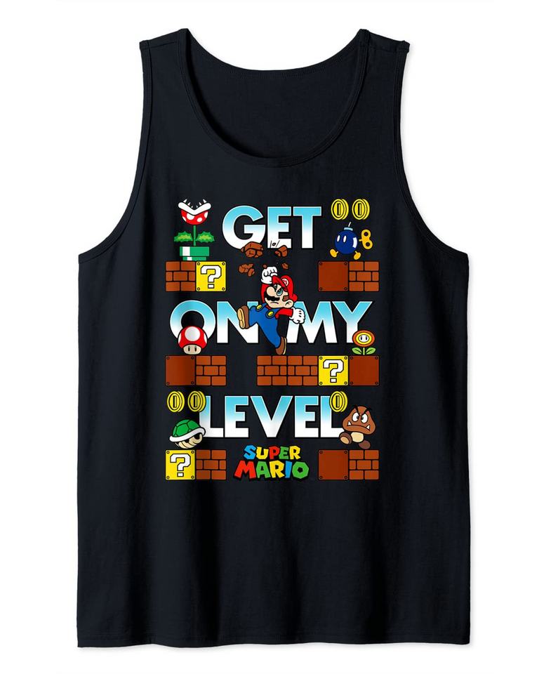 Super Mario Get On My Level Game Play Poster Tank Top