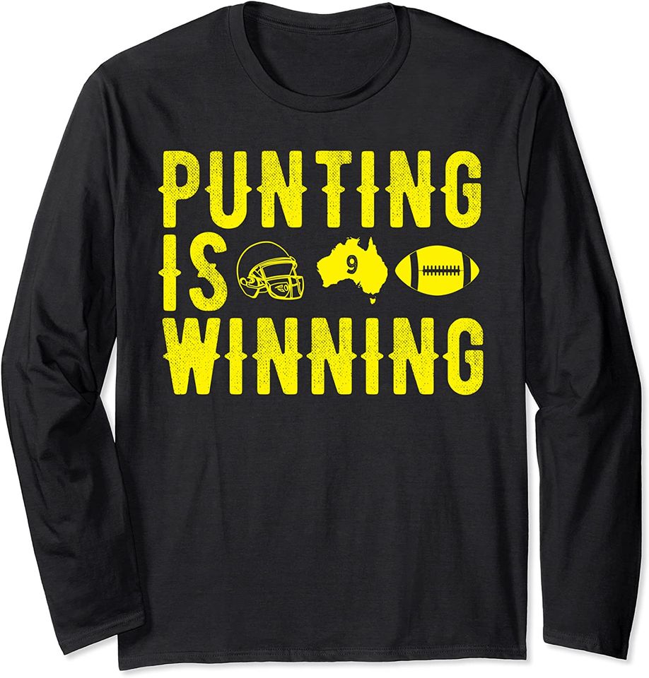 Funny Punting is Winning Meme Retro Vintage Design Long Sleeve T-Shirt