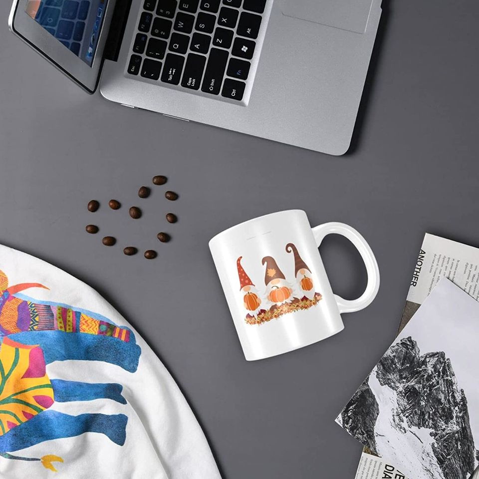 Gnomes Pumpkins Thanksgiving Mug