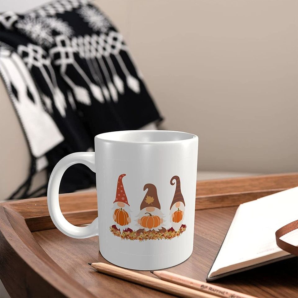 Gnomes Pumpkins Thanksgiving Mug
