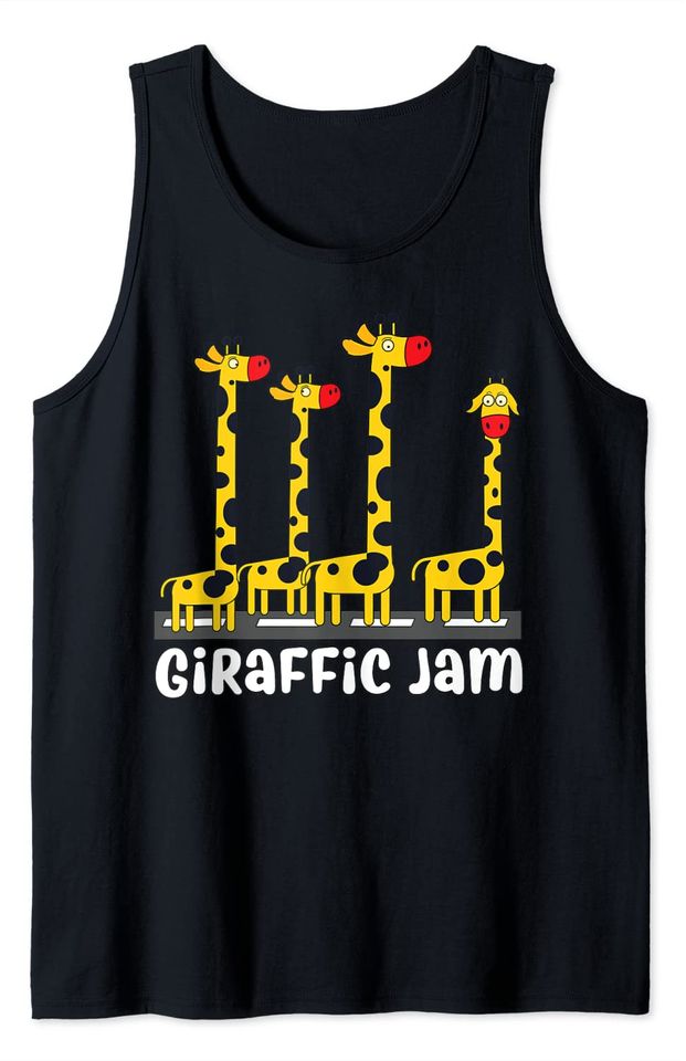 Funny Giraffic Jam Gift Cool Giraffe Lover Tank Top