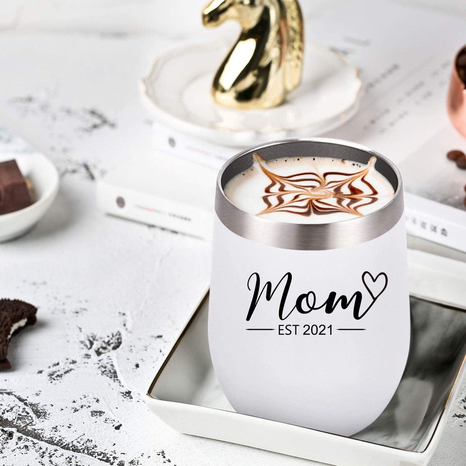 Mom and Dad Wine Tumbler, Mom Dad Est 2021