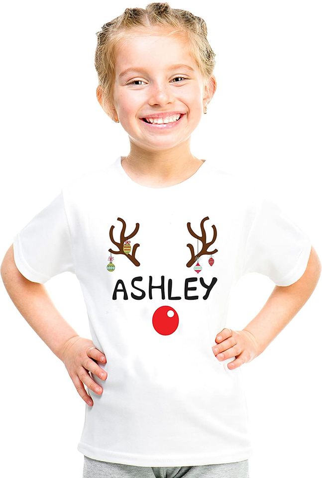 Reindeer Christmas Family Pajama Matching Shirts Custom