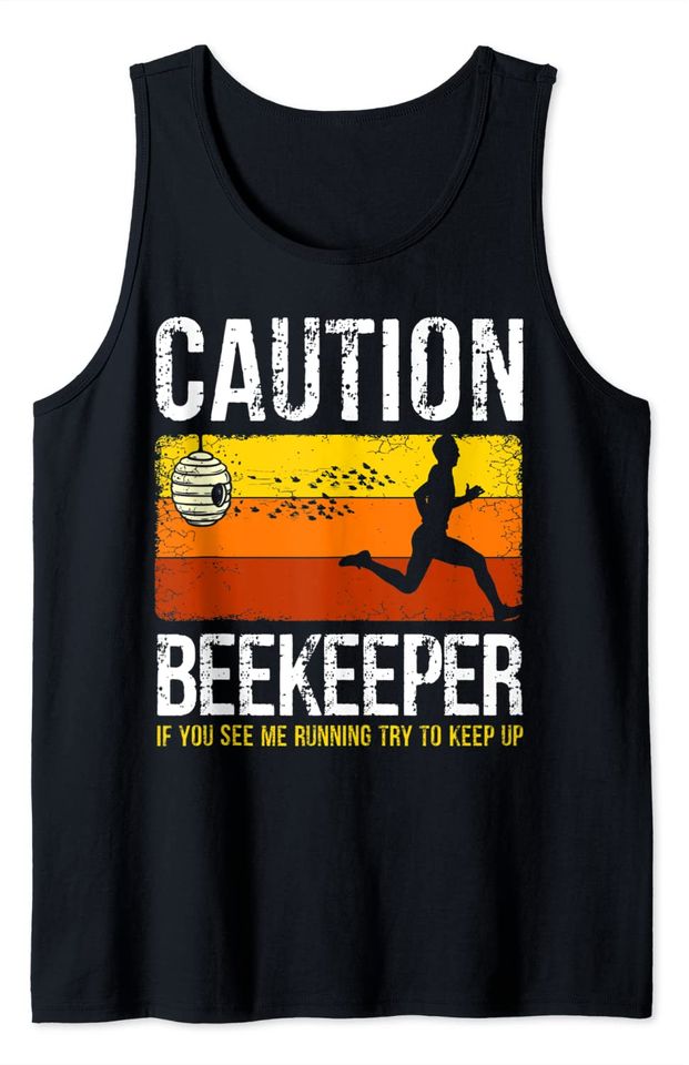 Caution Beekeeper Shirt Honeybee Bee Keeping Bee Keepers Tank Top