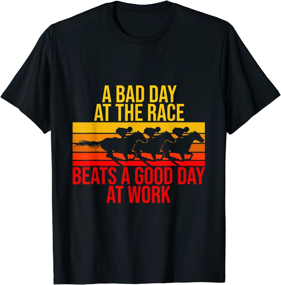 No Bad Days At The Race Track Horse Track Racing Jockey T-Shirt