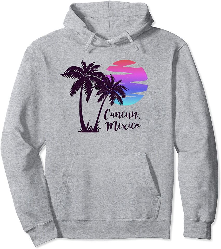 Cancun Mexico Beach Spring Break Vacation Honeymoon Vintage Pullover Hoodie