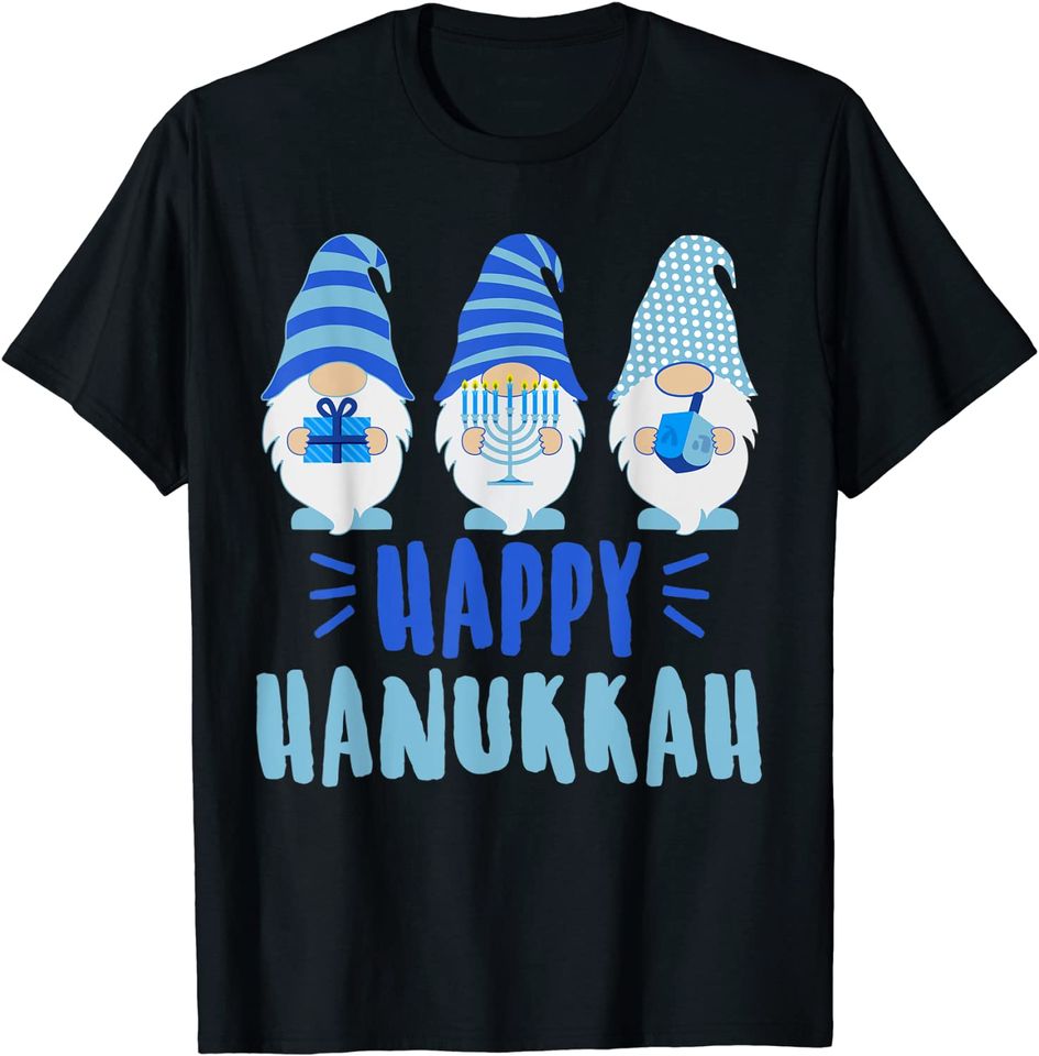 Tu Happy Hanukkah 2021 Gnome Menorah Dreidel Costume T-Shirt