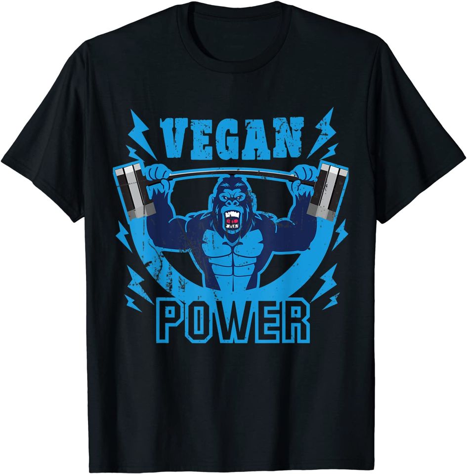 Vegan Power Vegan Workout Gorilla Muscle T-Shirt