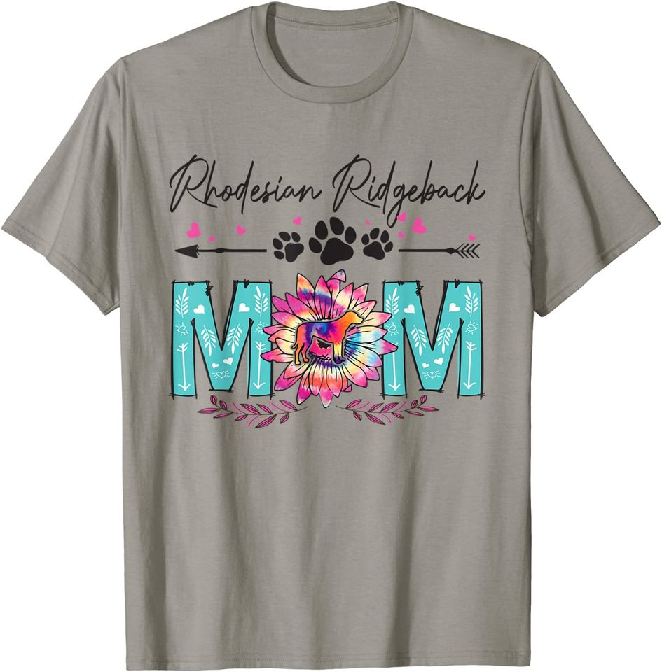 Rhodesian Ridgeback Mom Sunflower - Dog Lover T-Shirt