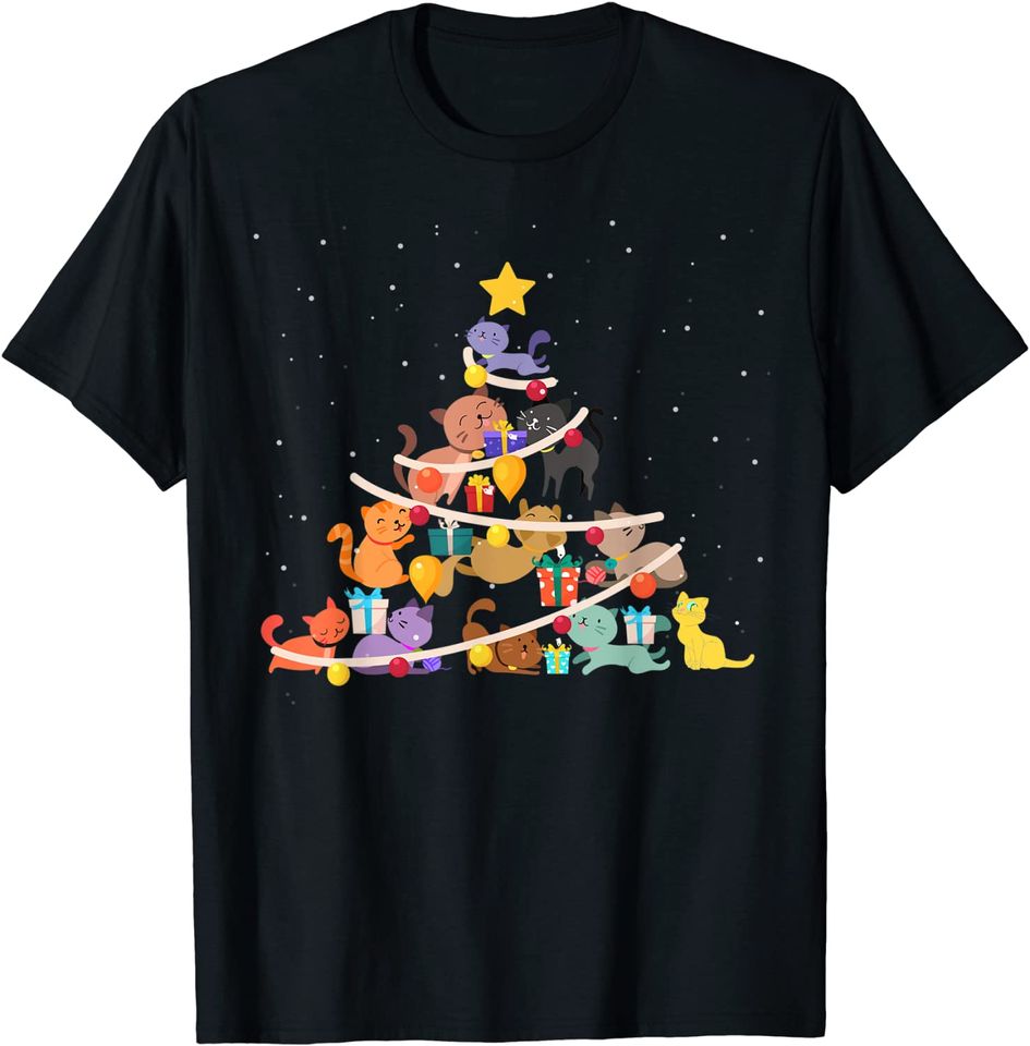 Cat Christmas Tree Cats T-Shirt
