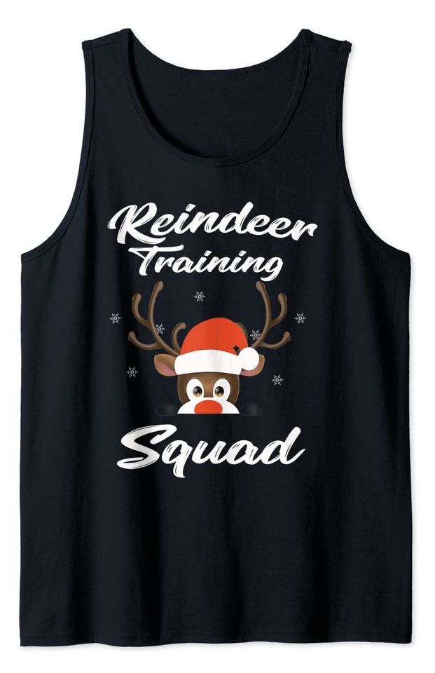 Cute Reindeer Training Squad Deer Team Xmas Running Runners Tank Top