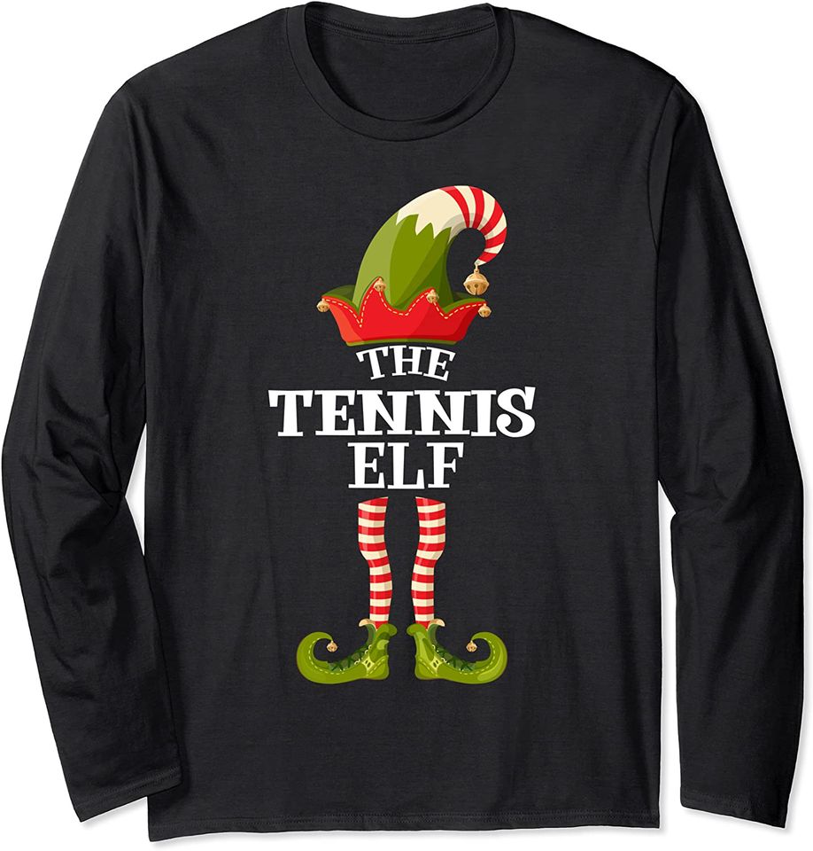 The Tennis Elf Christmas Group Matching Family Long Sleeve